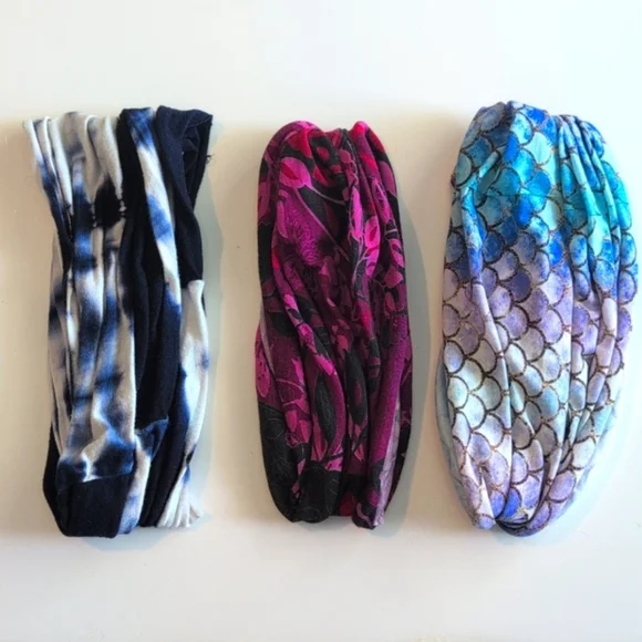 3 scunci hair accessories, Hair Band Neck Gaiter Hair Bands, Surfer - Picture 3 of 12